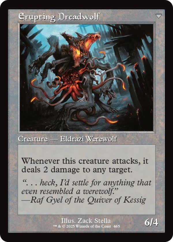 Smoldering Werewolf    Erupting Dreadwolf (Retro Frame) [Innistrad Remastered] on Sale