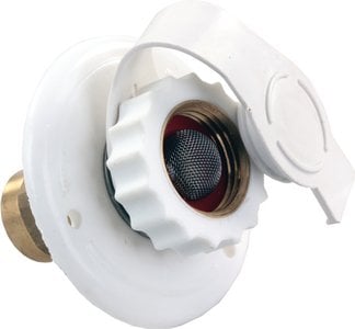 JR Products - White Plastic RV City Water Flange - 62135 For Cheap