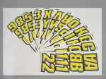 Hardline Products - 2  Snowmobile Lettering Registration Kit - Yellow Black - YEBLK500 For Cheap