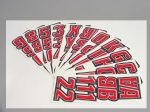 Hardline Products - 2  Snowmobile Lettering Registration Kit - Red Black - REBLK500 Online now