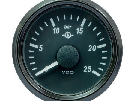 VDO SingleViu 52mm (2-1 16 ) Gear Oil Pressure Gauge - 25 Bar - 0-180 Ohm - A2C3833460030 Supply