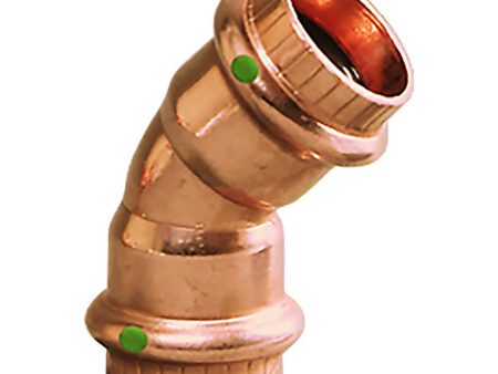 Viega ProPress 1-1 4  - 45 Copper Elbow - Double Press Connection - Smart Connect Technology - 77033 Hot on Sale