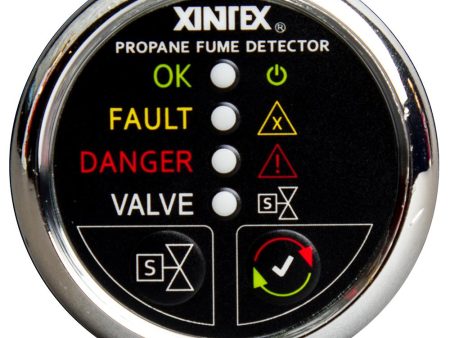 Xintex Xintex Propane Fume Detector w Plastic Sensor & Solenoid Valve - Chrome Bezel Display - P-1CS-R Online now