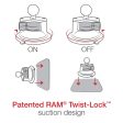 RAM Mount - Twist Lock Suction Cup Mount with Short Arm Diamond Adapter - RAM-B-166U-A For Sale