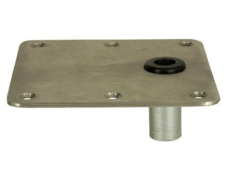 Springfield Marine - KingPin 7  x 7  Offset Standard Square Base, Stainless Steel With Satin Finish - 1620003 on Sale