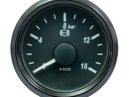 VDO SingleViu 52mm (2-1 16 ) Brake Pressure Gauge - 16 Bar - 0-4.5V - A2C3832710030 For Sale