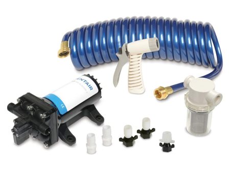 Shurflo by Pentair - PRO WASHDOWN KIT II Ultimate - 12 VDC - 5.0 GPM - Includes Pump, Fittings, Nozzle, Strainer, 25  Hose - 4358-153-E09 Cheap