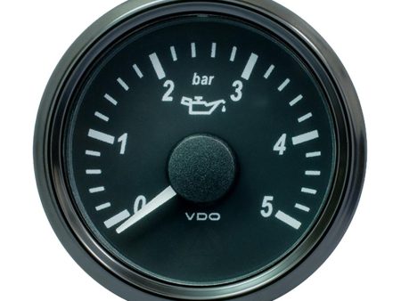 VDO SingleViu 52mm (2-1 16 ) Oil Pressure Gauge - 5 Bar - 0-180 Ohm - A2C3833160030 For Sale