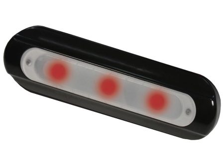 TACO LED Deck Light - Flat Mount - Red LEDs - Black Housing - F38-8505R-1 Cheap