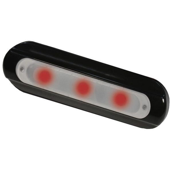 TACO LED Deck Light - Flat Mount - Red LEDs - Black Housing - F38-8505R-1 Cheap