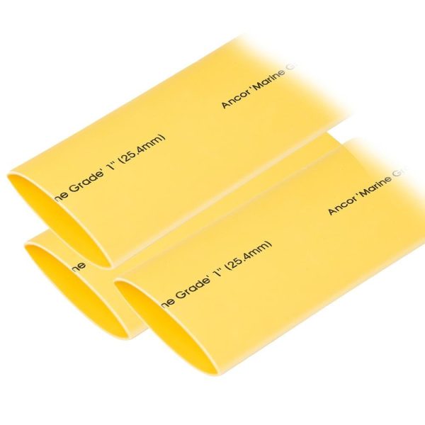 Ancor Heat Shrink Tubing 1  x 3  - Yellow - 3 Pieces Discount