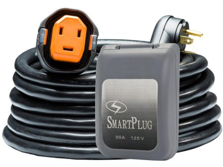 SmartPlug RV Kit 30 Amp 30' Dual Configuration Cordset - Black (SPX X Park Power) & Non Metallic Inlet - Gray - R30303BM30PG For Sale