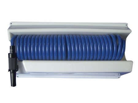 Whitecap - Blue Coiled Hose w Mounting Case - 25  - P-0443 For Sale