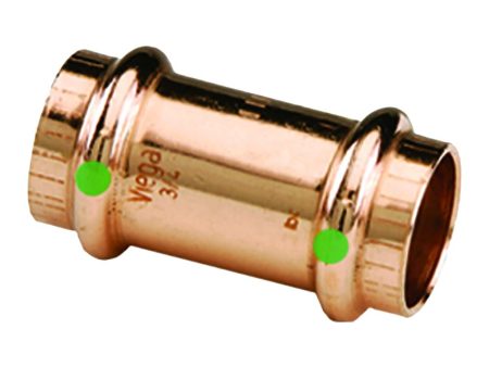 Viega ProPress 1-1 4  Copper Coupling w Stop - Double Press Connection - Smart Connect Technology - 78062 For Discount