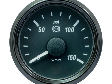 VDO SingleViu 52mm (2-1 16 ) Brake Pressure Gauge - 150 PSI - 0-180 Ohm - A2C3833480030 Online Hot Sale