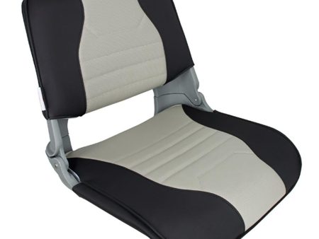 Springfield Marine - Skipper Deluxe Seat, Gray Shell With Charcoal & Gray Cushions - 1061057 Cheap