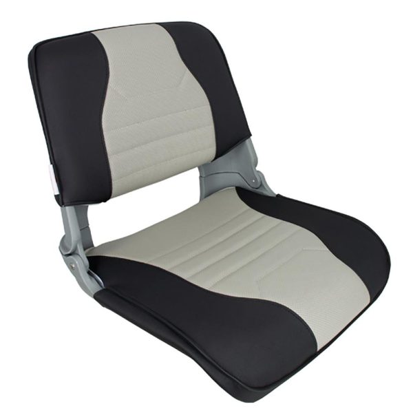 Springfield Marine - Skipper Deluxe Seat, Gray Shell With Charcoal & Gray Cushions - 1061057 Cheap