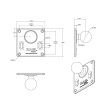 RAM Mount - 75mm x 75mm VESA 3.625  Plate with 1.5  Diameter Ball - RAM-2461U Online now