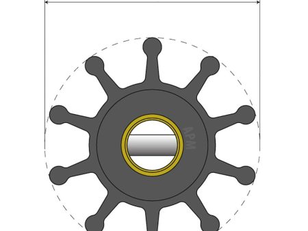 Albin Pump Premium Impeller Kit - 51 x 12 x 22mm - 10 Blade - Pin Insert - 06-01-010 For Discount