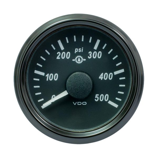 VDO SingleViu 52mm (2-1 16 ) Gear Pressure Gauge - 500 PSI - 0-4.5V - A2C3832740030 on Sale